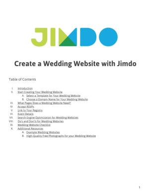 Create a Wedding Website with Jimdo