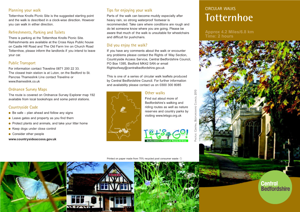 Circular Walk Totternhoe Leaflet