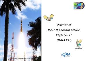 Overview of the H-IIA Launch Vehicle Flight No. 11 (H-IIA F11)