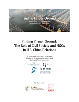 The Role of Civil Society and Ngos in US-China Relations