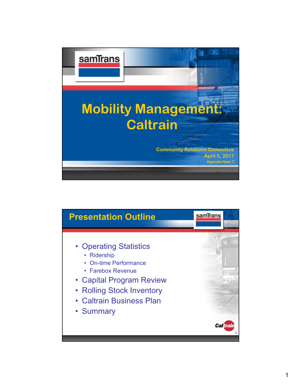 Mobility Management: Caltrain