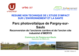 Parc Photovoltaïque De Pargny-Sur- Saulx
