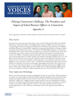 The Prevalence and Impact of School Resource Officers in Connecticut Appendix A