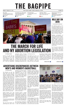 The March for Life and Ny Abortion Legislation