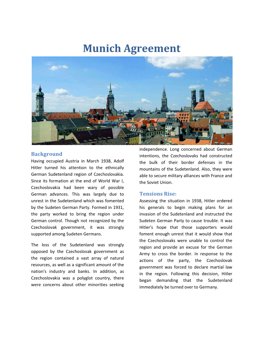 Munich Agreement