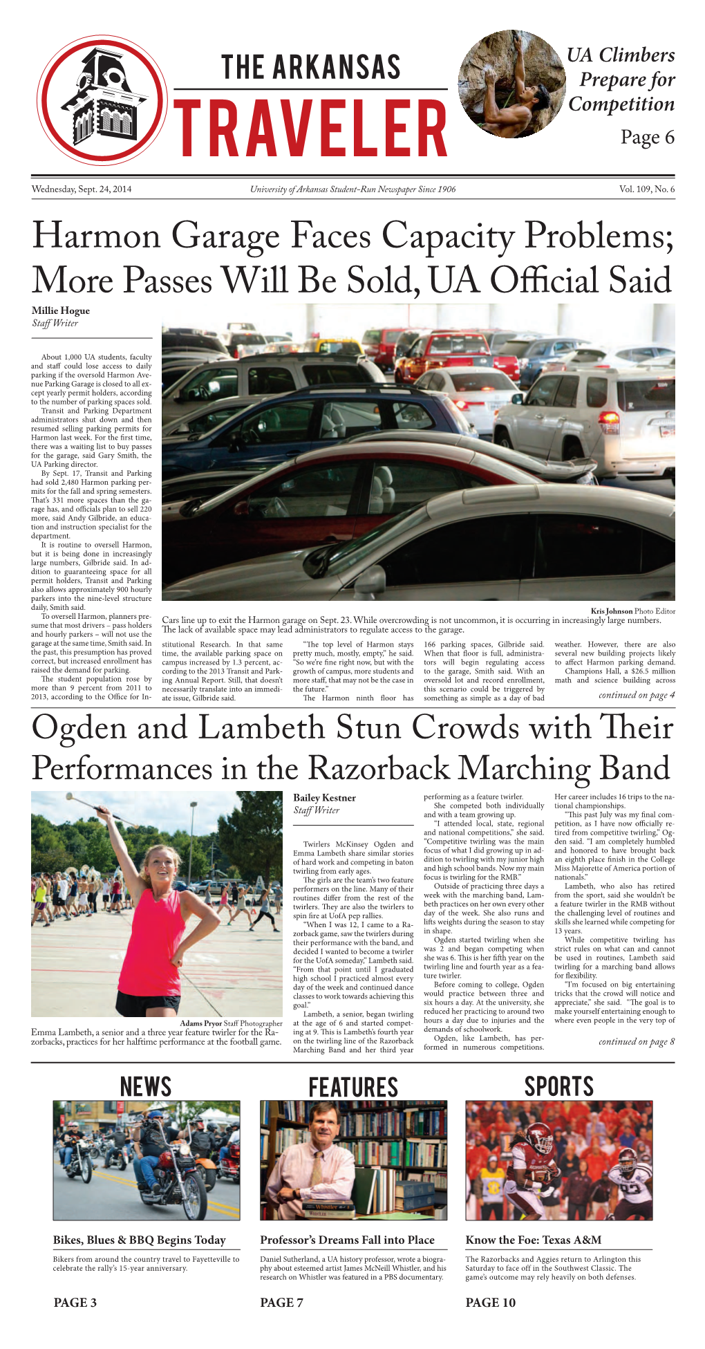 Harmon Garage Faces Capacity Problems; More Passes Will Be Sold, UA Oicial Said Millie Hogue Staf Writer