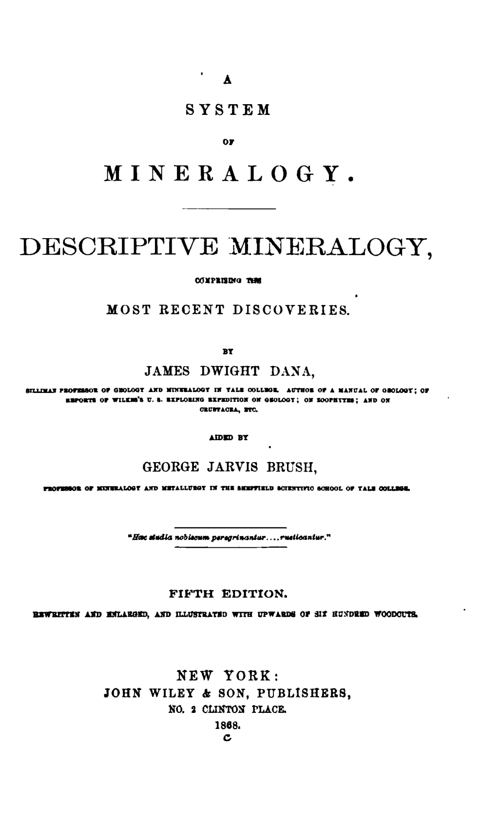 A System of Mineralogy