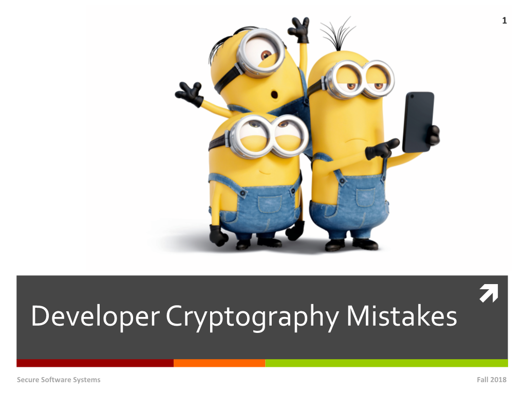 Developer Cryptography Mistakes