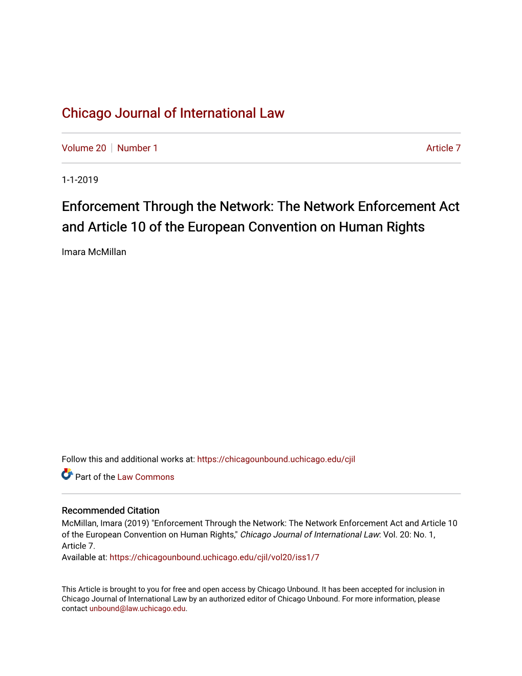 The Network Enforcement Act and Article 10 of the European Convention on Human Rights