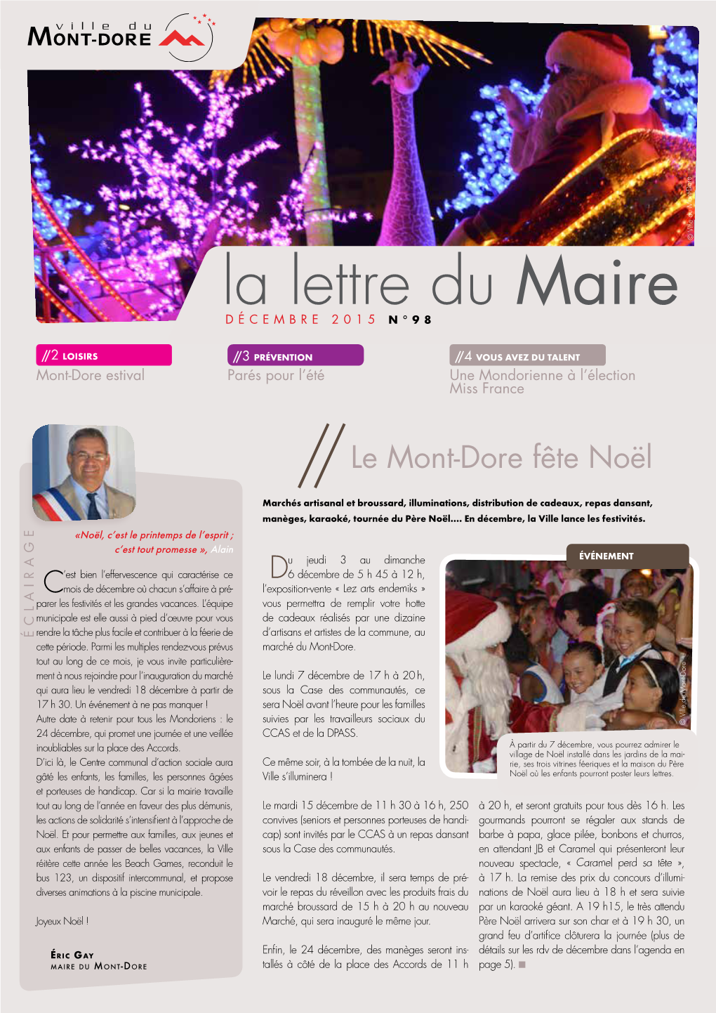 La Lettre Du Maire Décembre 2015 N°98