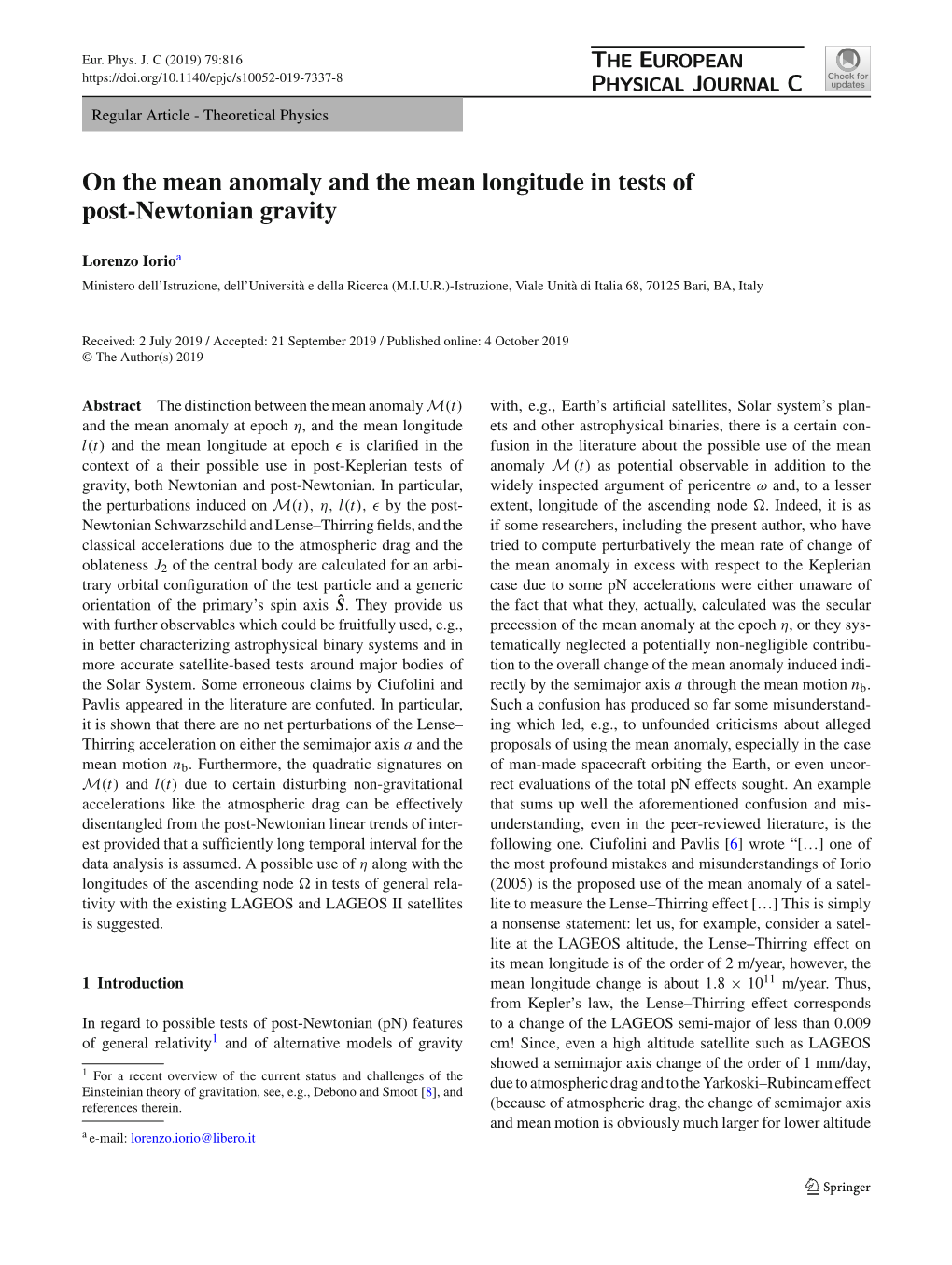 On the Mean Anomaly and the Mean Longitude in Tests of Post-Newtonian Gravity