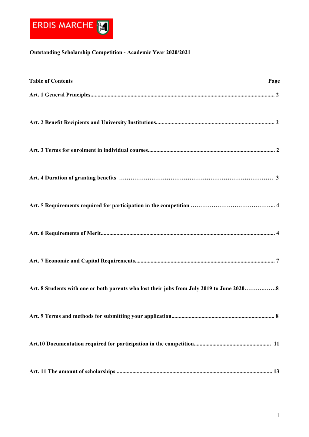 Outstanding Scholarship Competition - Academic Year 2020/2021