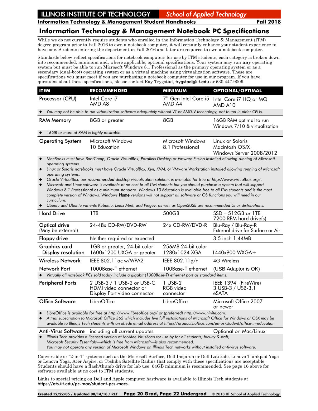 Information Technology & Management Notebook PC