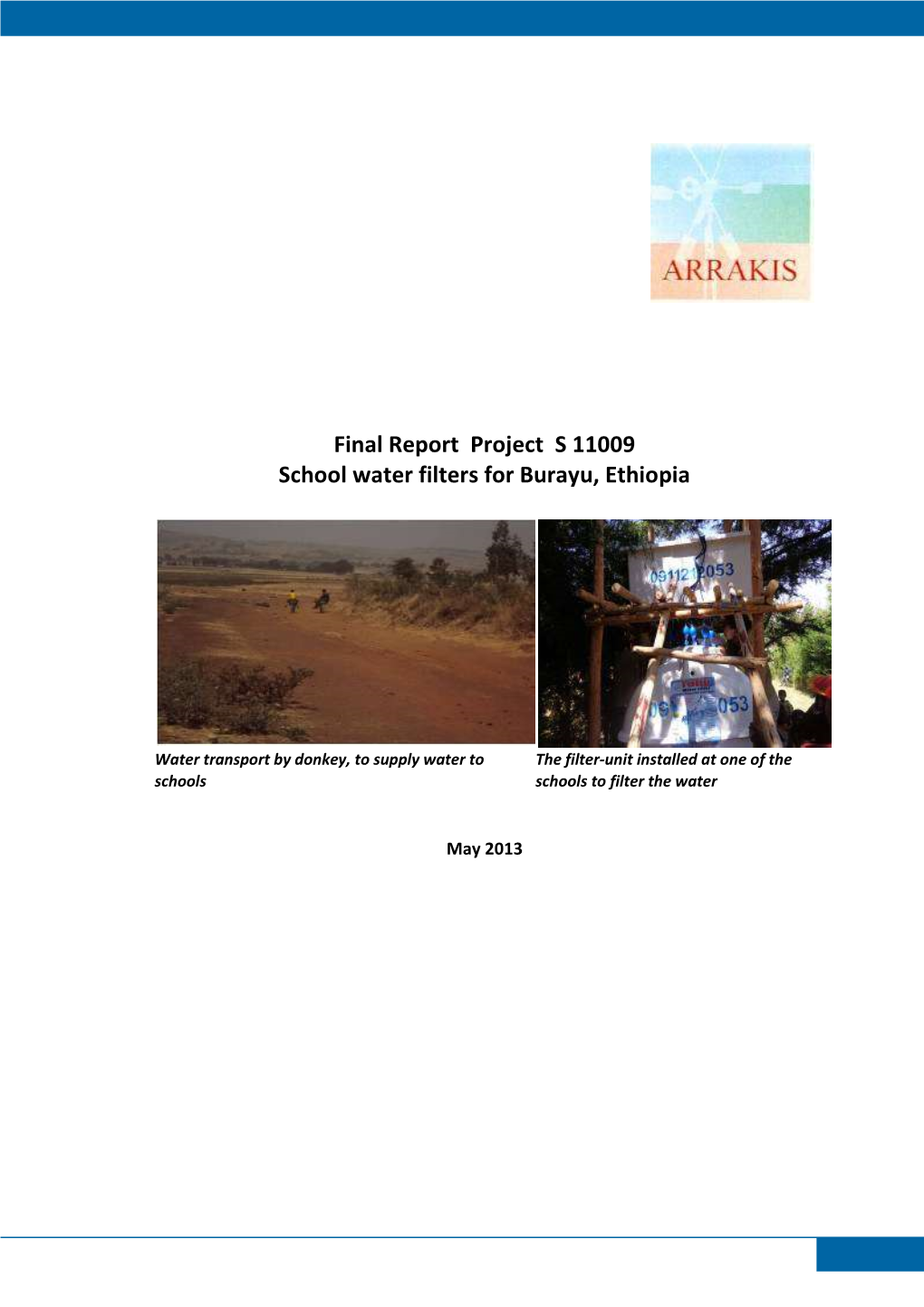 Final Report Project S 11009 School Water Filters for Burayu, Ethiopia