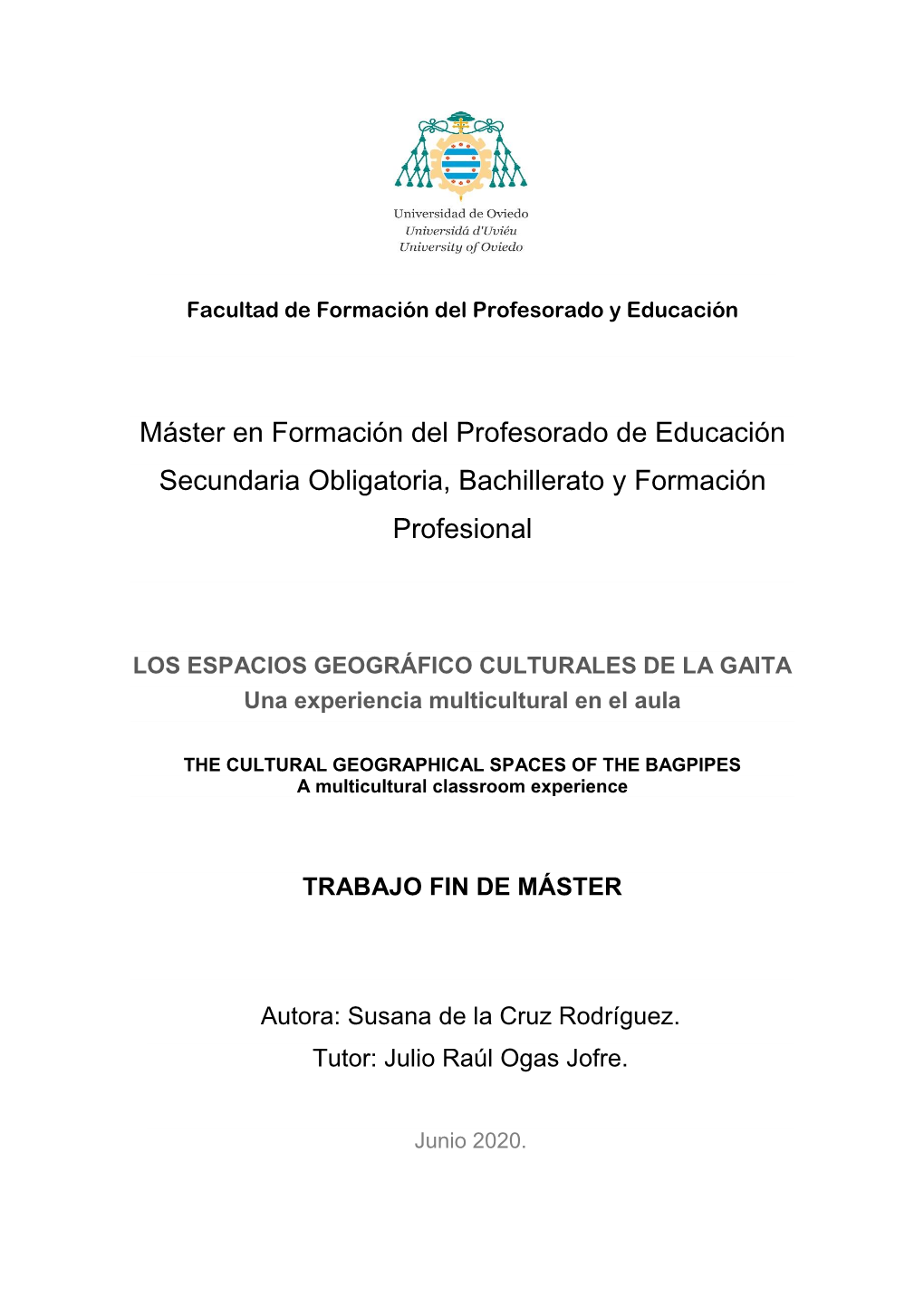 Máster En Formación Del Profesorado De Educación Secundaria Obligatoria, Bachillerato Y Formación Profesional