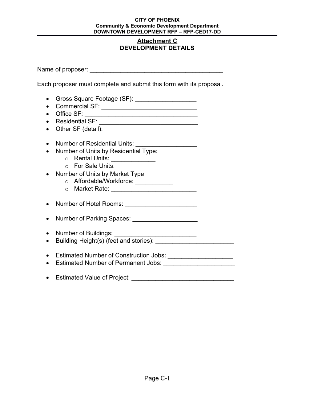 Attachment C - Development Details