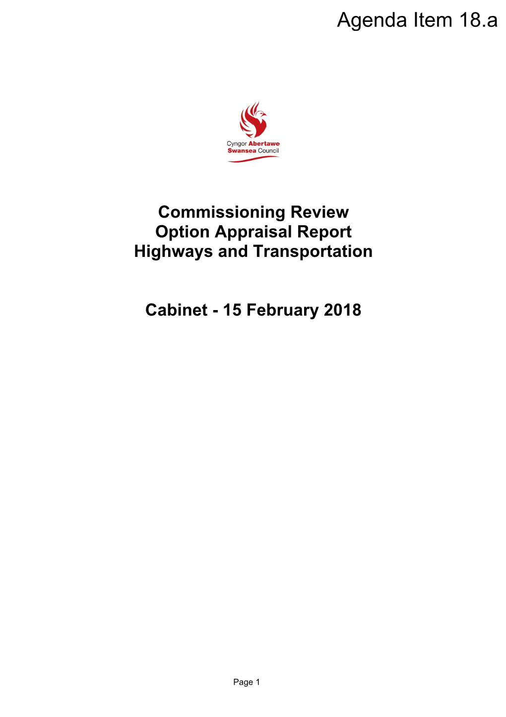 Highways & Transportation Commissioning Review