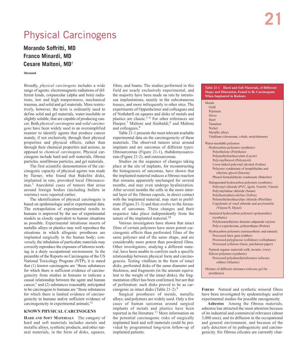 Ch21 Physical Carcinogens