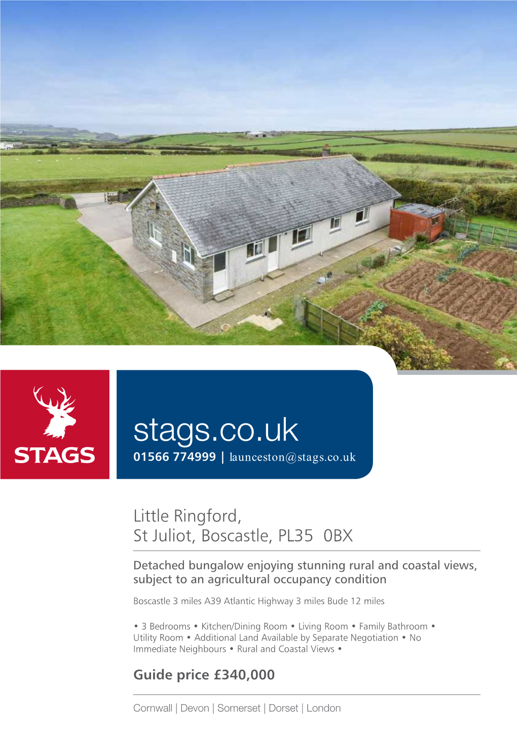 Stags.Co.Uk 01566 774999 | Launceston@Stags.Co.Uk