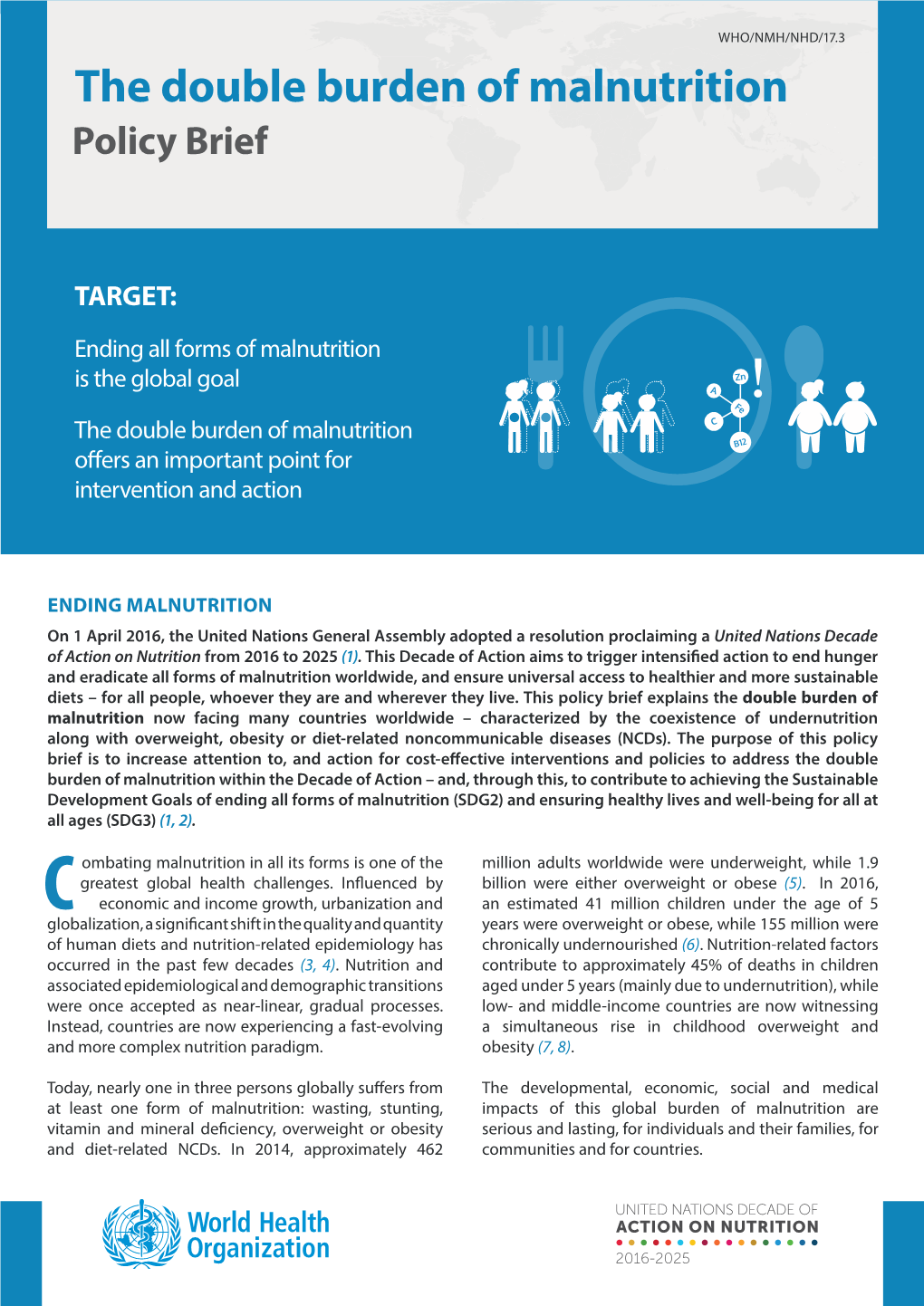 The Double Burden of Malnutrition. Policy Brief