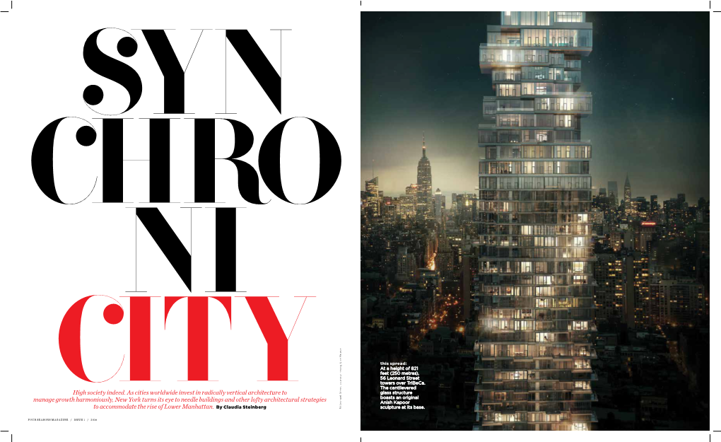 High Society Indeed. As Cities Worldwide Invest in Radically Vertical