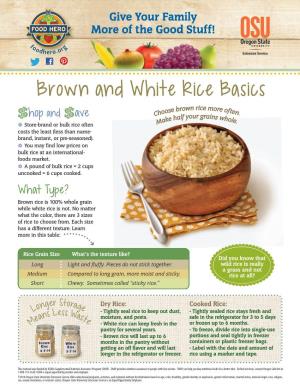 Brown and White Rice Basics Se Brown Rice More Oft Choo En