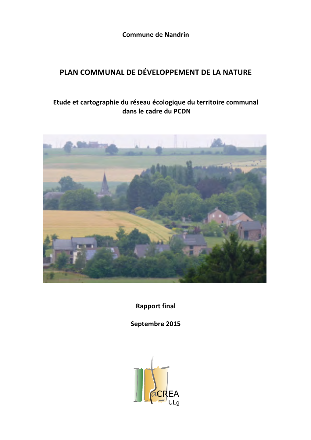 Plan Communal De Développement De La Nature