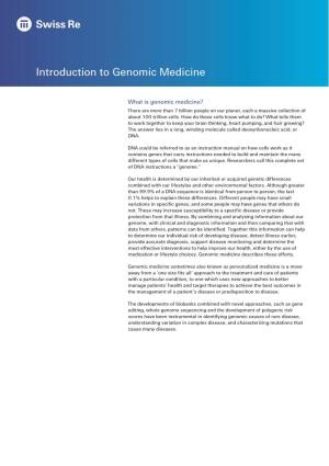 Introduction to Genomic Medicine