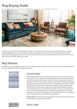 Rug Buying Guide Find the Perfect Rug for Any Space