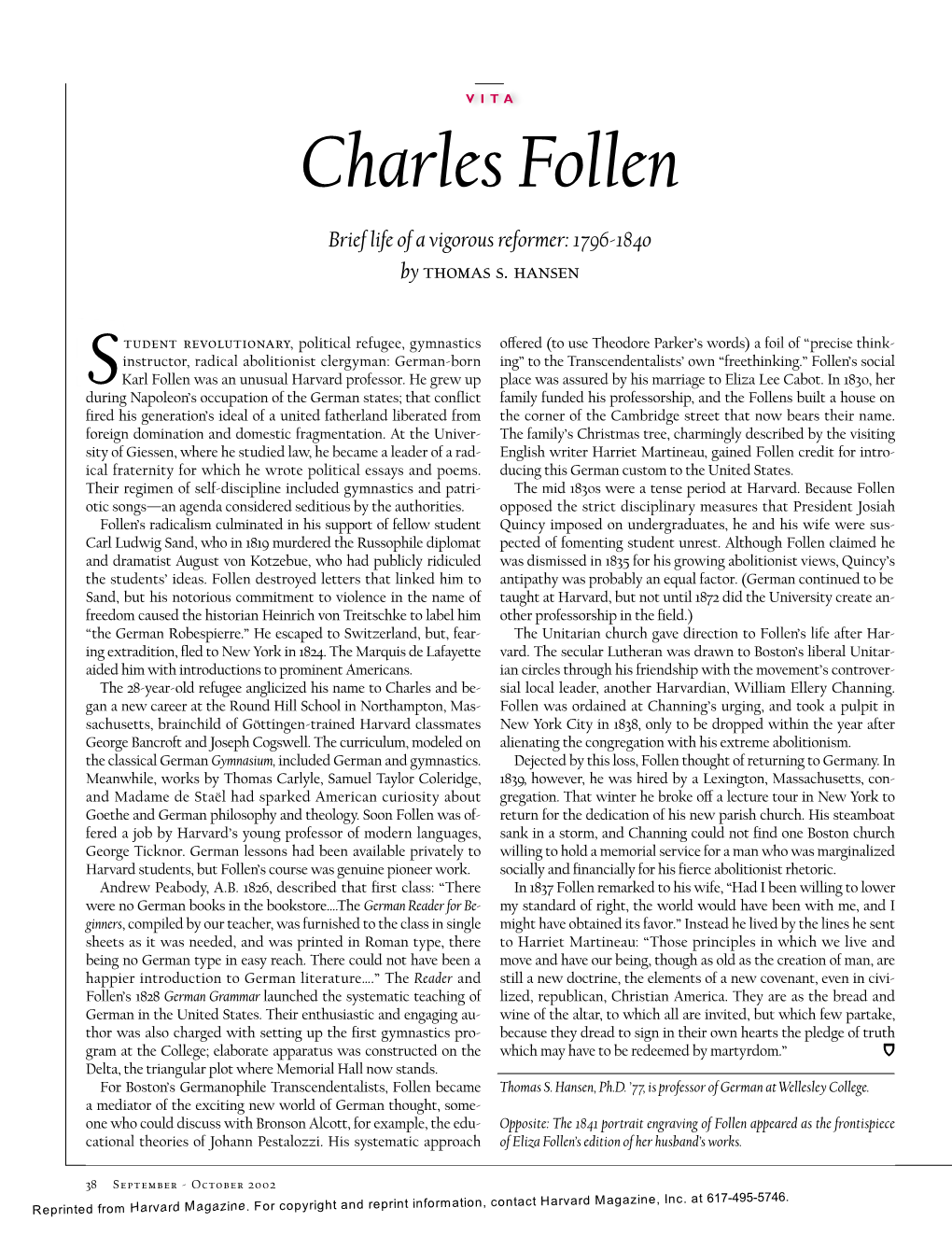 S Charles Follen