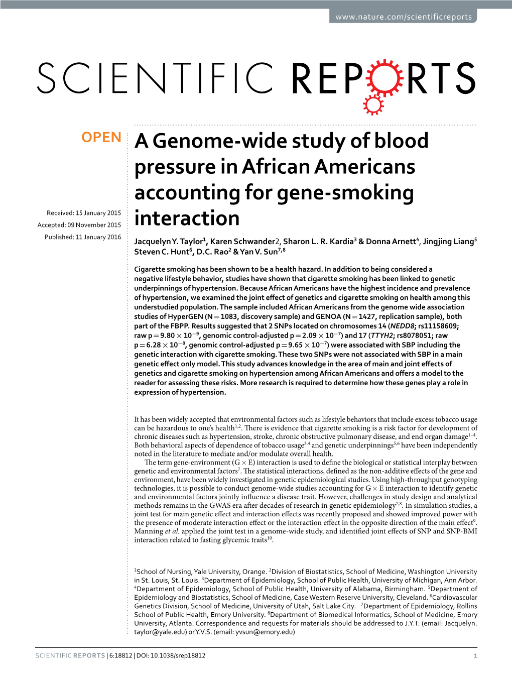 A Genome-Wide Study of Blood Pressure in African