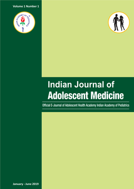 Adolescent Medicine Official E-Journal of Adolescent Health Academy Indian Academy of Pediatrics