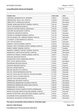 Lung Allocation Zones by Hospital Copy No