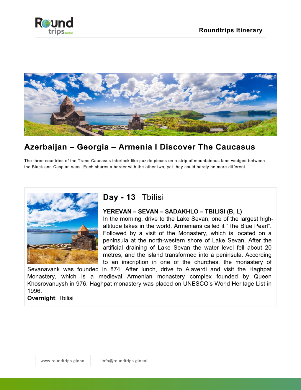 Azerbaijan – Georgia – Armenia I Discover the Caucasus