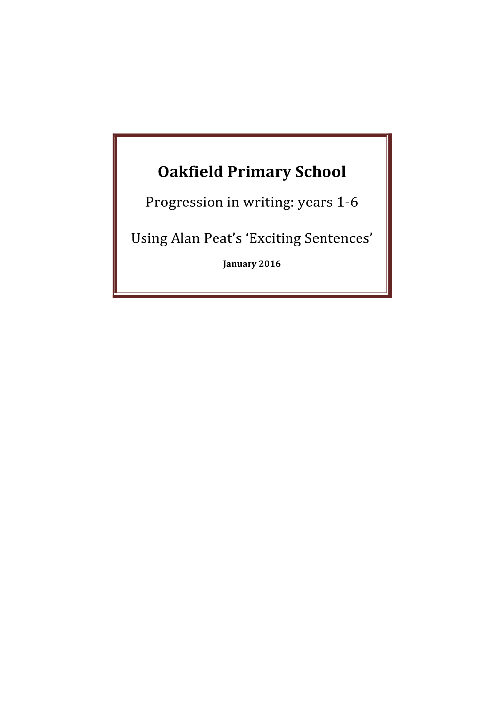 Oakfield Primary School