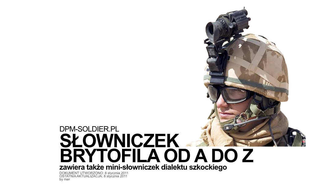 Słowniczek Brytofila Od a Do Z