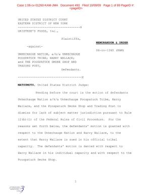 Case 1:06-Cv-01260-KAM-JMA Document 493 Filed 10/09/09 Page