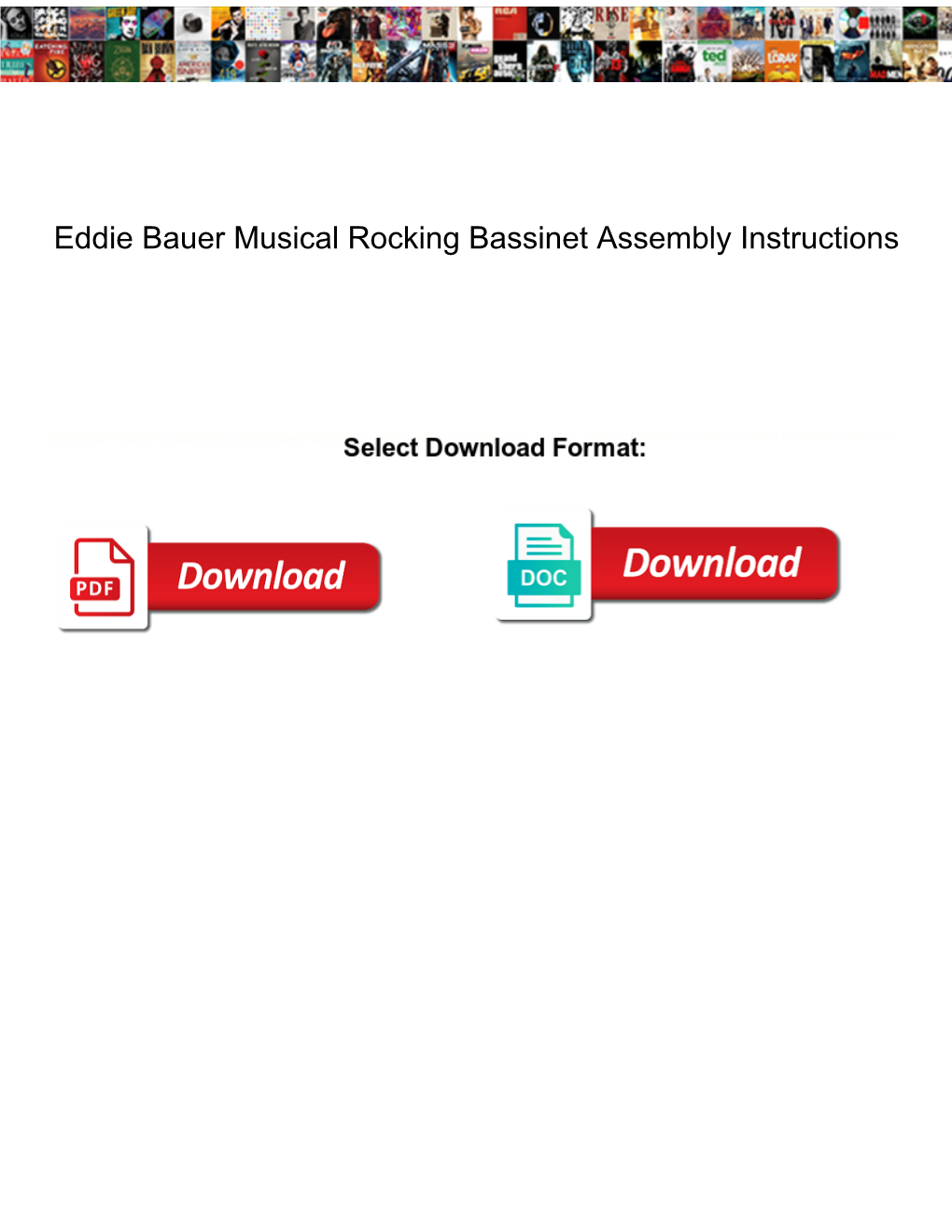 Eddie Bauer Musical Rocking Bassinet Assembly Instructions