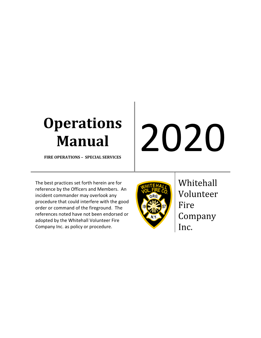 Operations Manual 2020