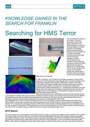 Searching for HMS Terror