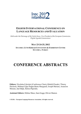 Conference Abstracts