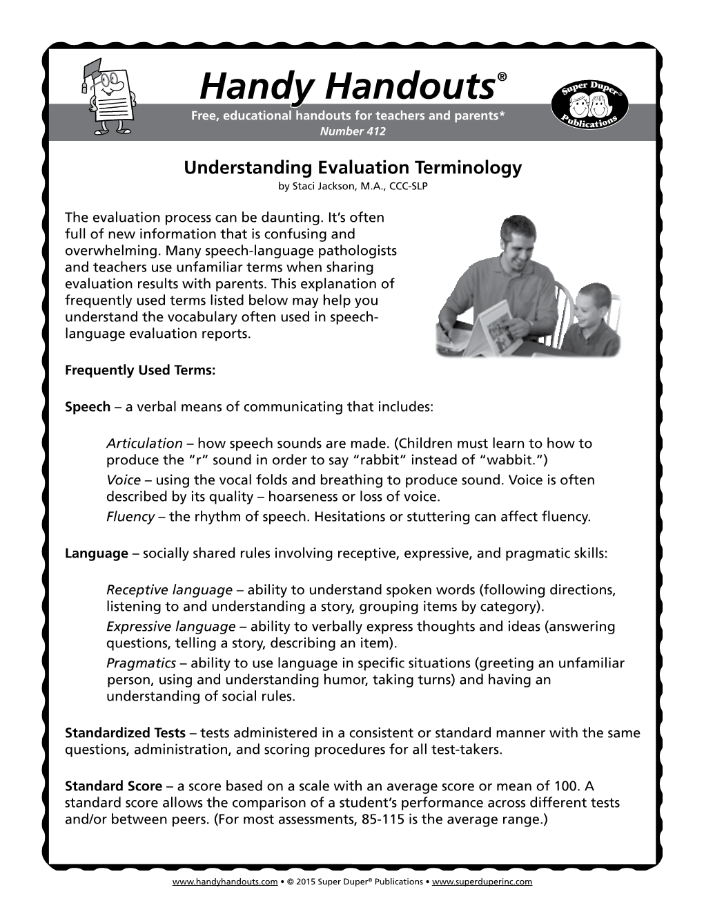 Handy Handouts® Free, Educational Handouts for Teachers and Parents* Number 412