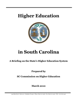 Higher Education in South Carolina