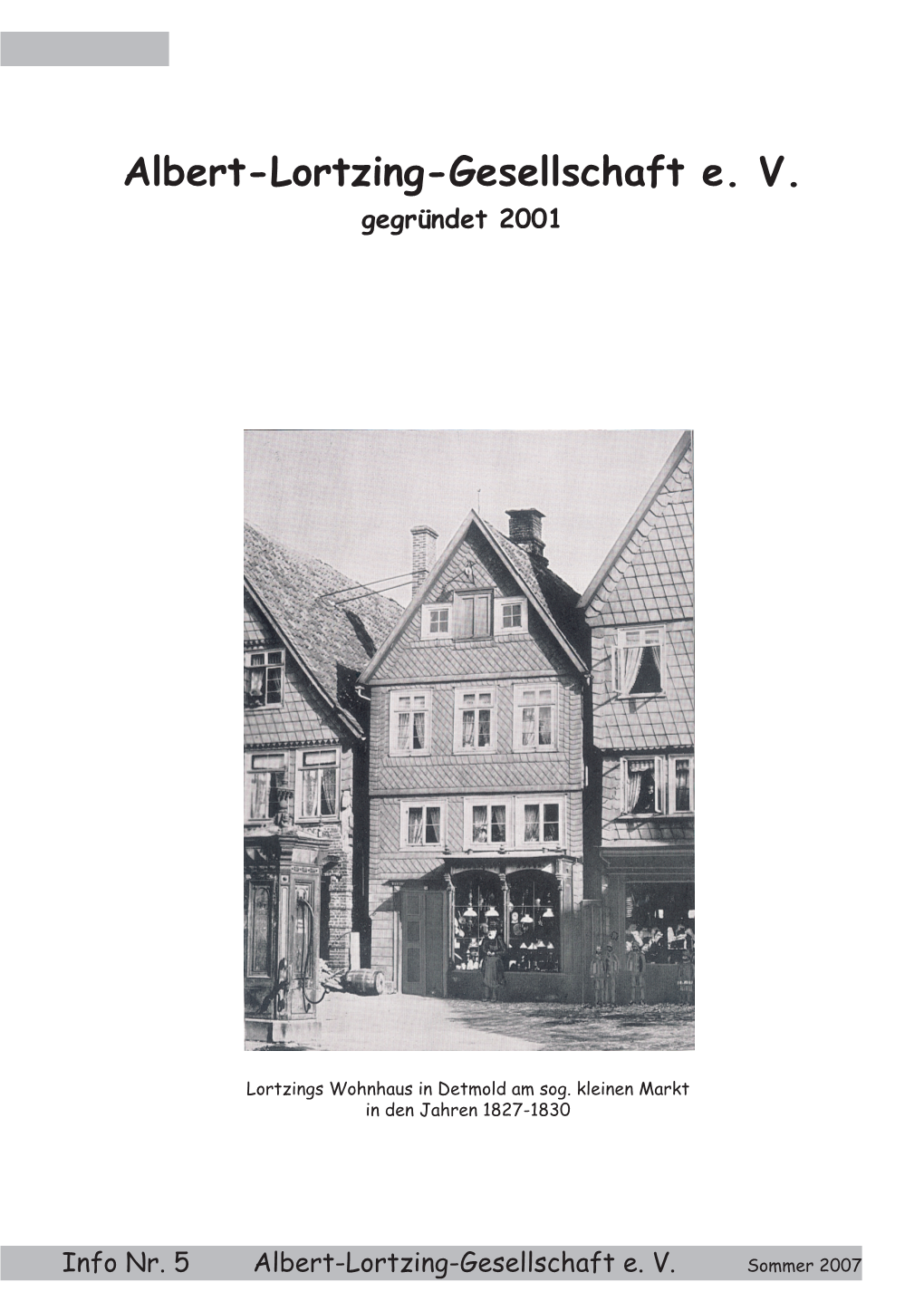 Albert-Lortzing-Gesellschaft E. V. Frühjahr 2007