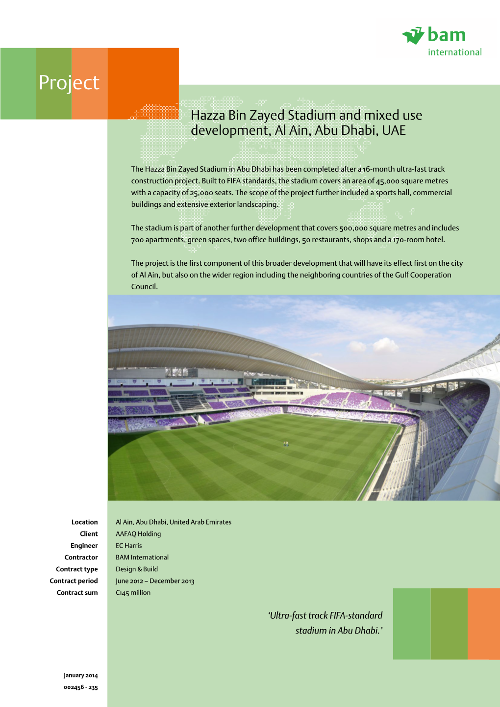 Hazza Bin Zayed Stadium and Mixed Use Development, Al Ain, Abu Dhabi, UAE