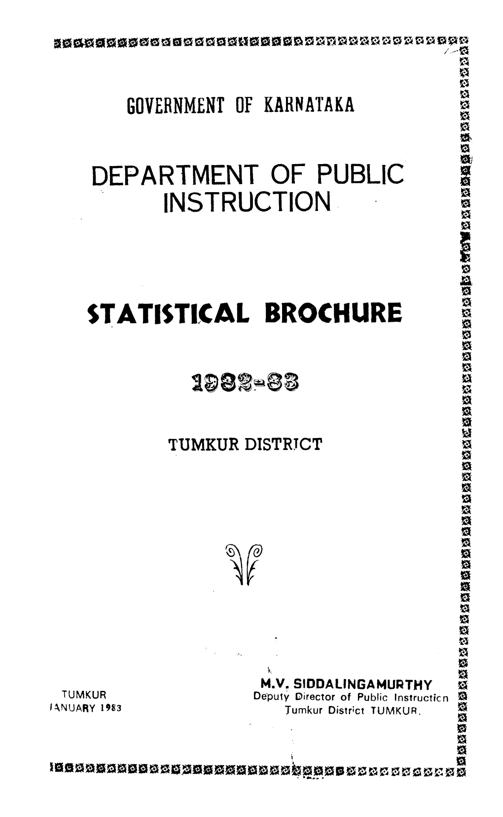 Department of Public Instruction Statistical