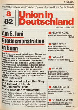 UID 1982 Nr. 8, Union in Deutschland