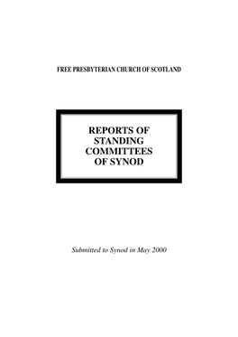 Synod Reports 2000