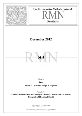 RMN Newsletter 5 2012