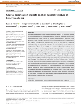 Coastal Acidification Impacts on Shell Mineral Structure of Bivalve Mollusks